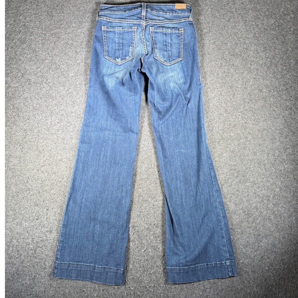 Ariat Denim Trouser Jeans Womens 28R Medium Wash Flare Wide Leg Mid Rise 13423 - Picture 6 of 14